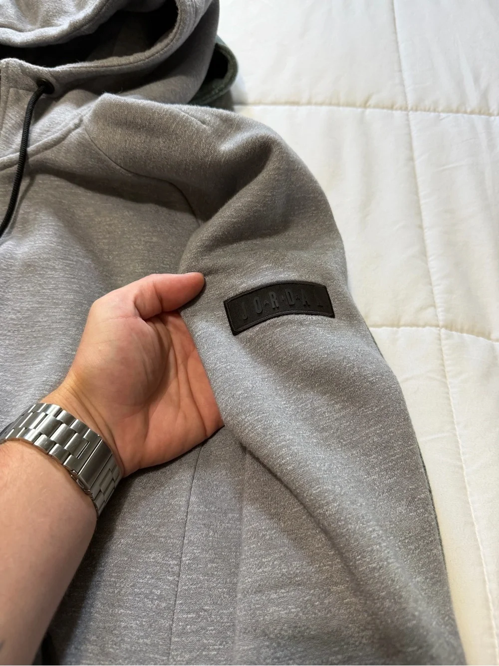 Nike Jordan Full-Zip Hoodies - Gray & Olive Green